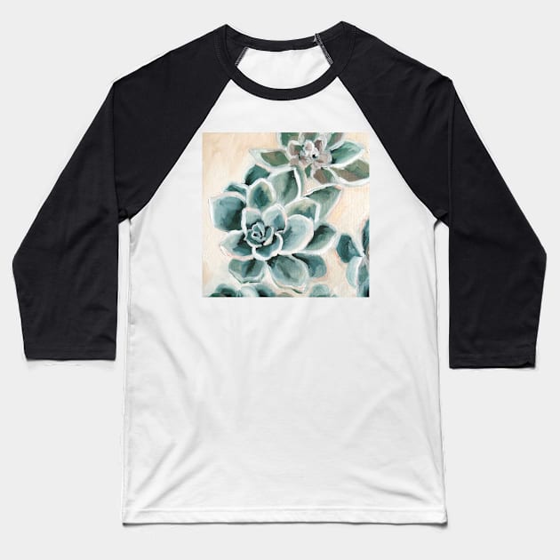 Succulents Baseball T-Shirt by Kuhtina